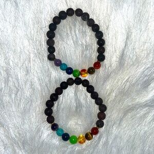 Custom, hand-made Chakra beaded bracelet 😍